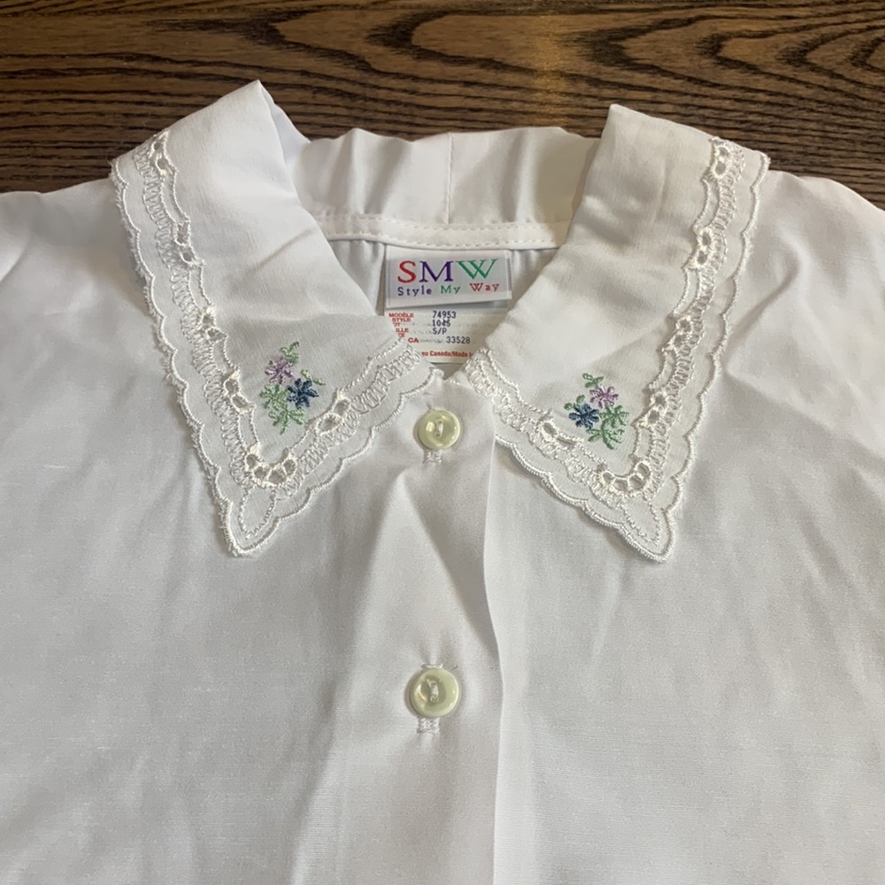 VINTAGE short sleeve blouse SMW - Picture 1 of 3